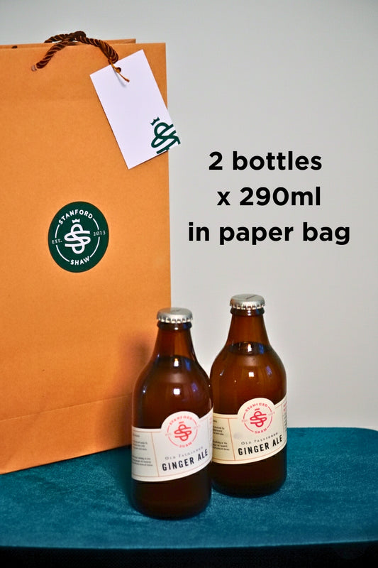 Double Bottle Gift Bag of Ginger Ale (2 x 290ml Single Serve)